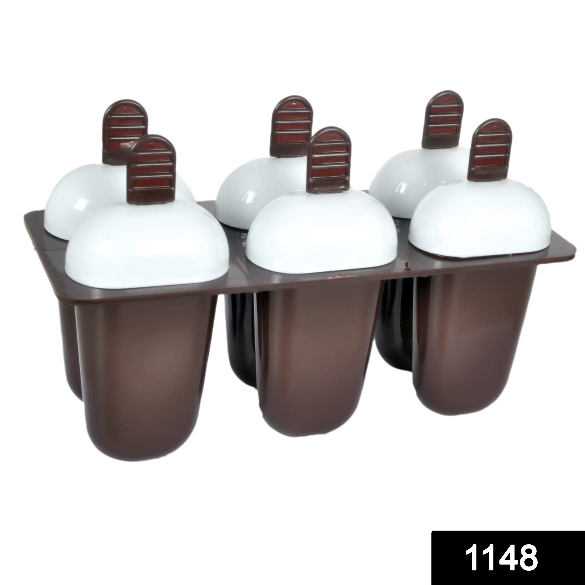 1148 Plastic Ice Candy Maker Kulfi Maker Moulds Set with 6 Cups (Multicolour) - SkyShopy 1148 Plastic Ice Candy Maker Kulfi Maker Moulds Set with 6 Cups (Multicolour) - SkyShopy